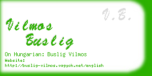 vilmos buslig business card